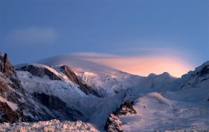 Crépuscule sur Mt Blanc