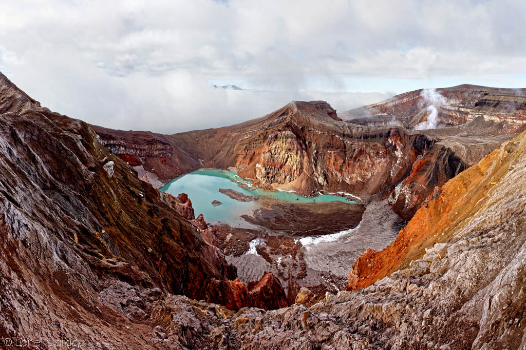 Photographie Kamtchatka Art, et cratères de volcans. Photo de paysage nature de Lionel Caracci, qui expose par ailleurs son travail chez Krom Galerie Lyon.