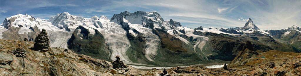 Galerie Photo Zermatt, Mont-Rose ainsi que le Cervin. Photographie d'art des Alpes de Lionel Caracci, qui expose par ailleurs son travail chez Krom Galerie Lyon.